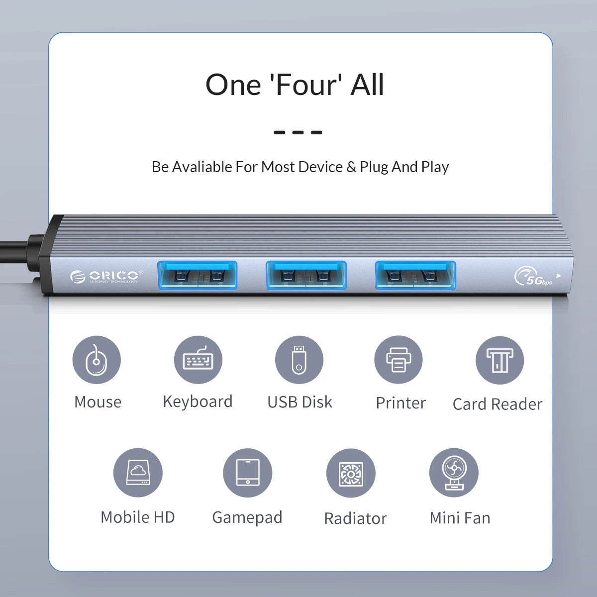 Ultra-Slim Card Reader PD Computer Hub