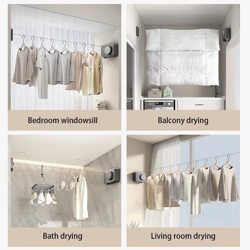 Stainless Steel Retractable Invisible Clotheslines
