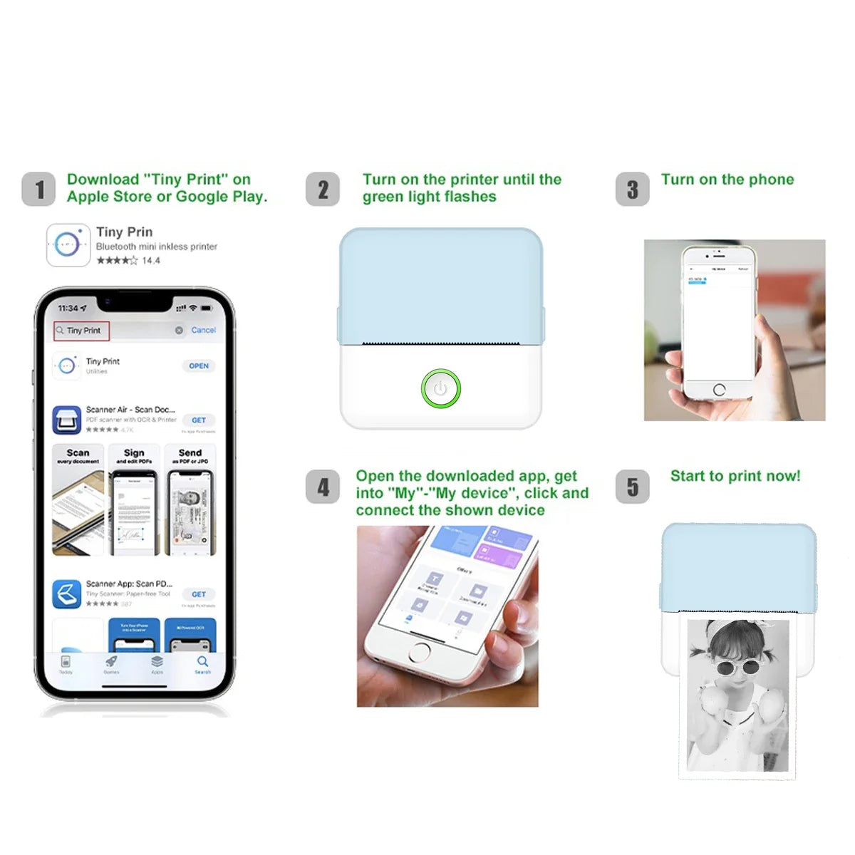 Mini Portable Bluetooth Thermal Printer