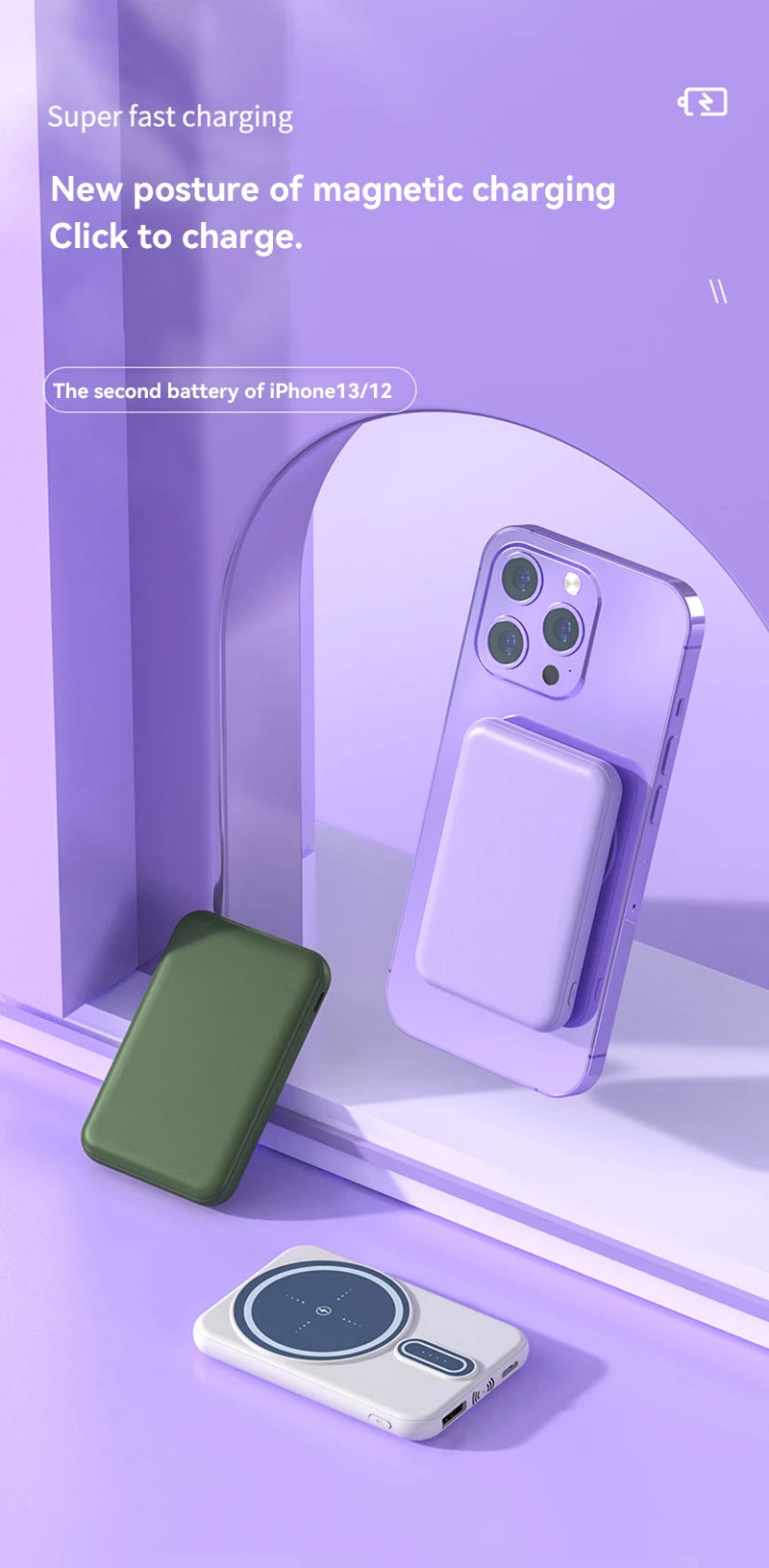 Magnetic Wireless Charging Power Bank