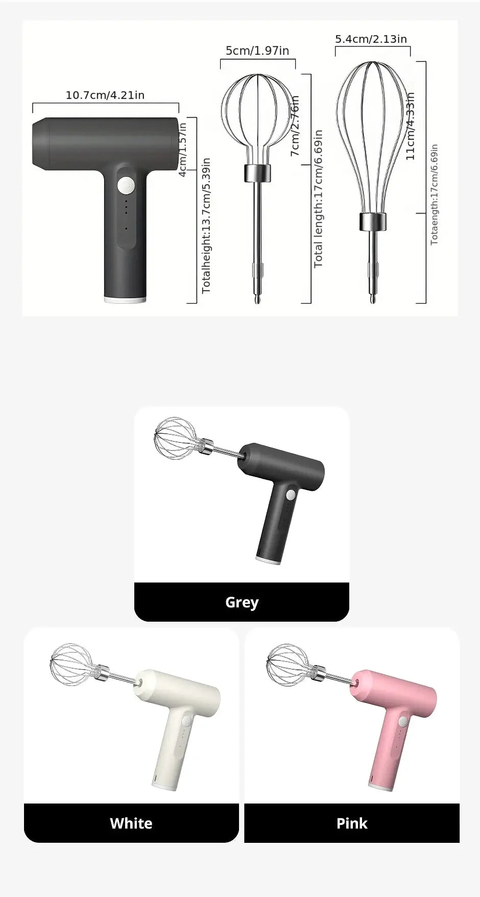 Portable Wireless Electric Food Mixer