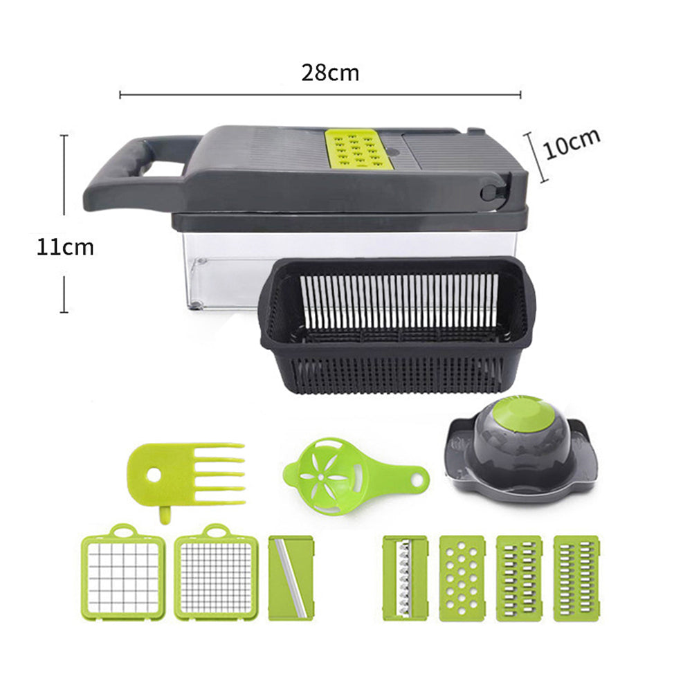 12-in-1 Manual Vegetable Chopper & Slicer