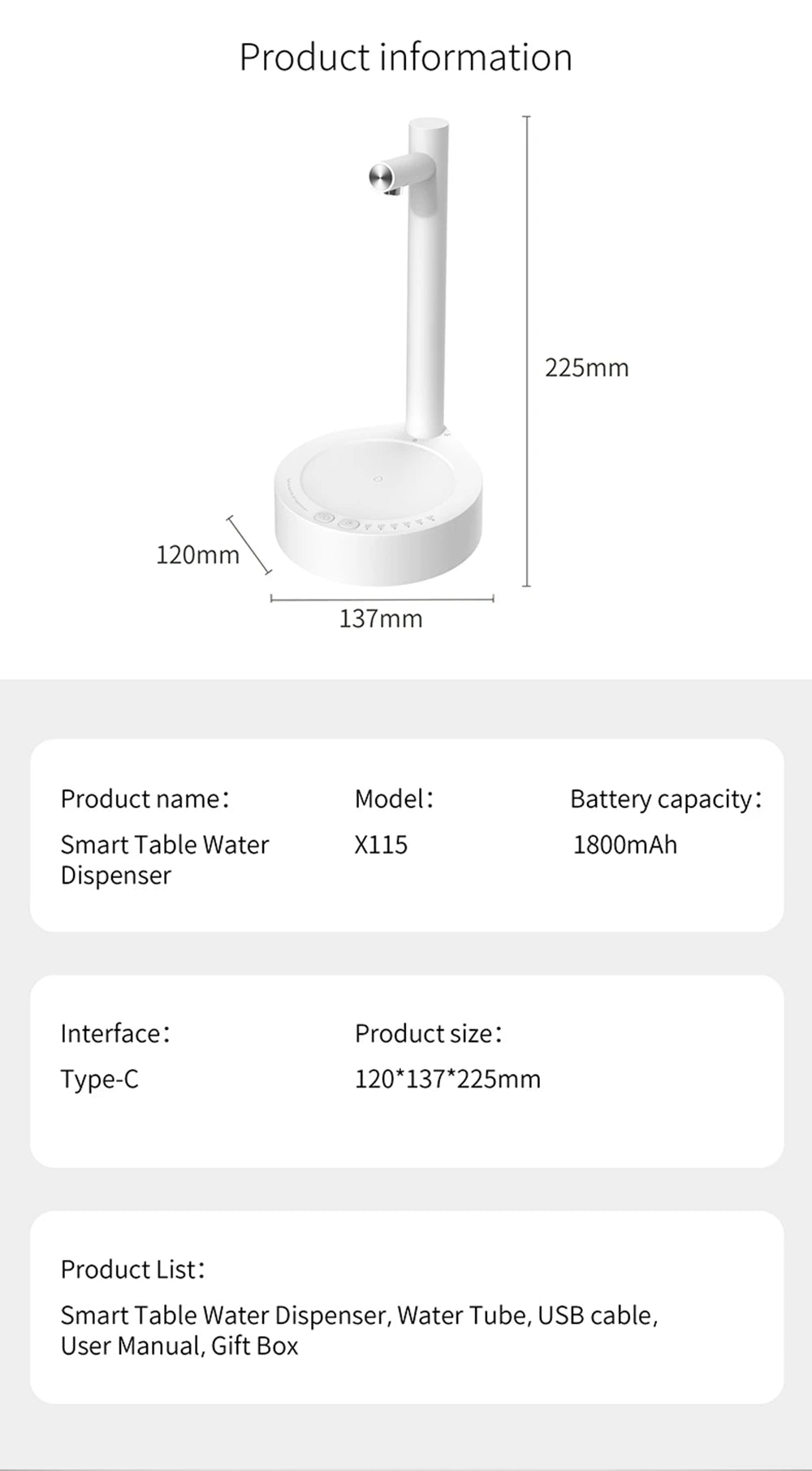 Electric Automatic Water Bottle Dispenser