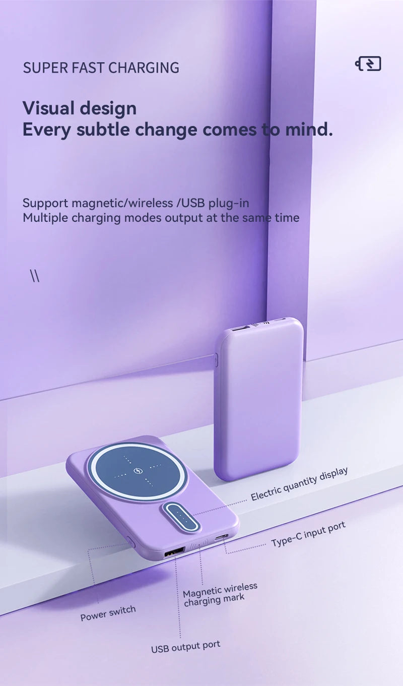 Magnetic Wireless Charging Power Bank