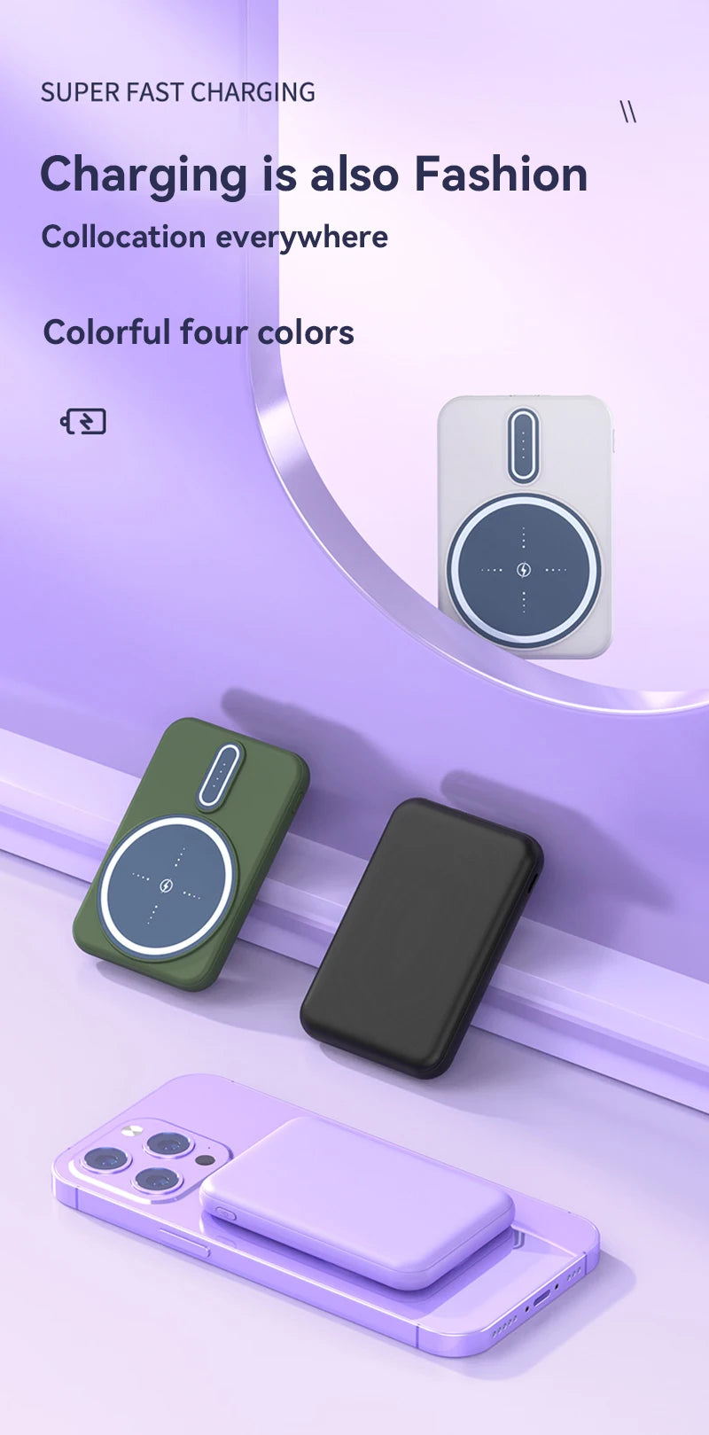 Magnetic Wireless Charging Power Bank