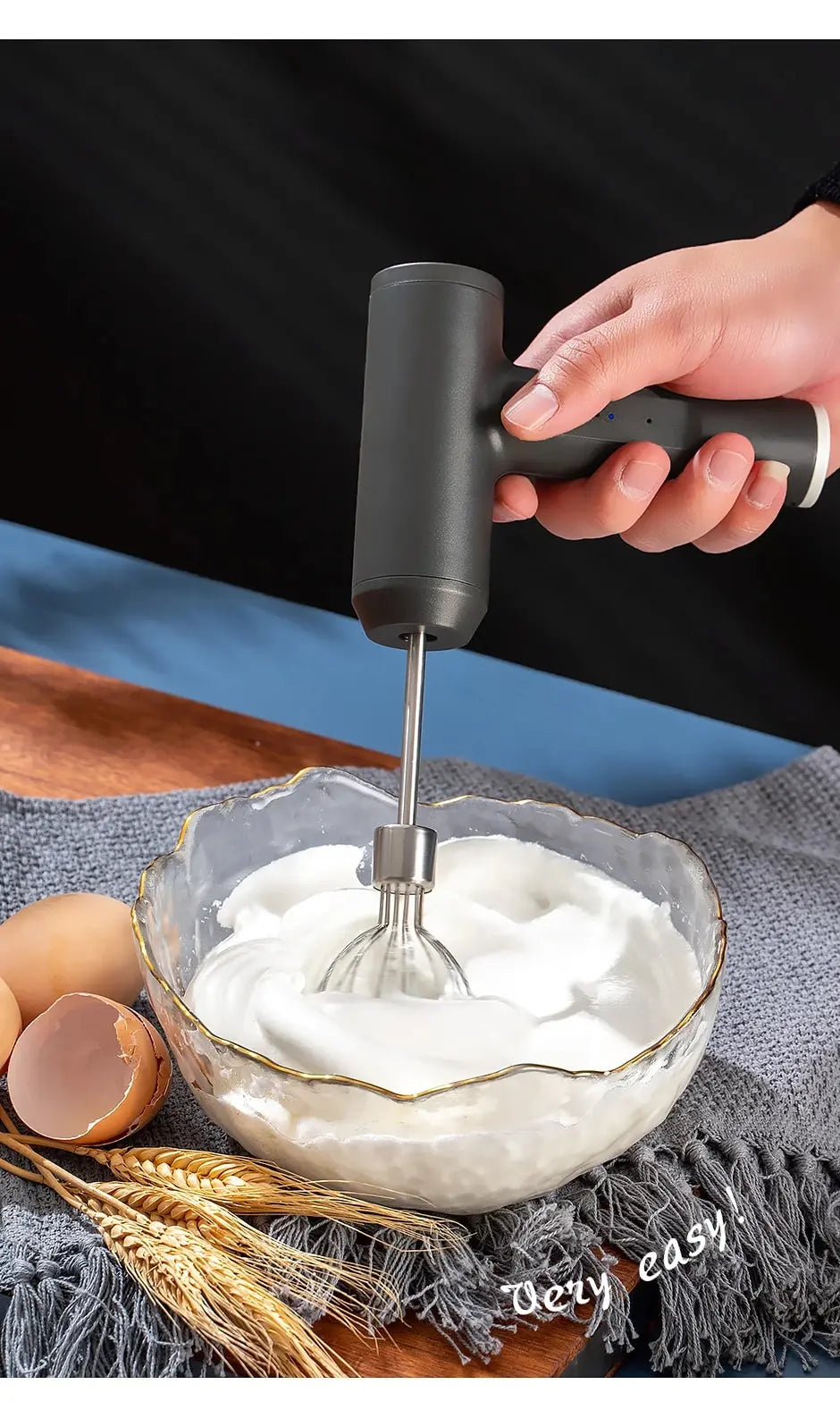 Portable Wireless Electric Food Mixer