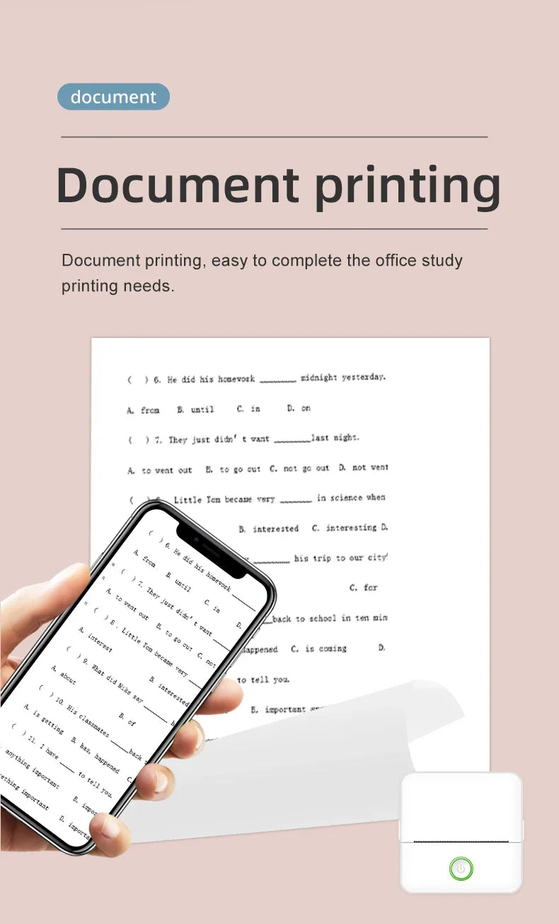 Mini Portable Bluetooth Thermal Printer