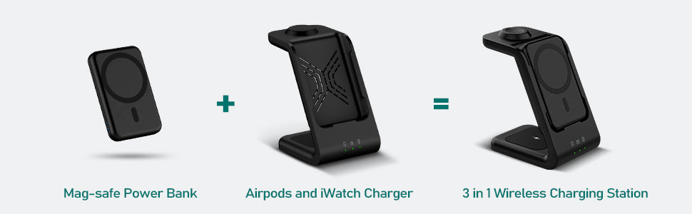 3-in-1 Portable Magnetic Charging Station